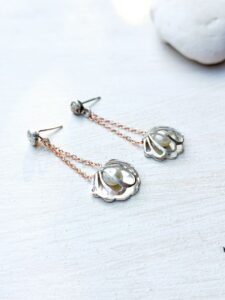 orecchini conchiglia rame e argento