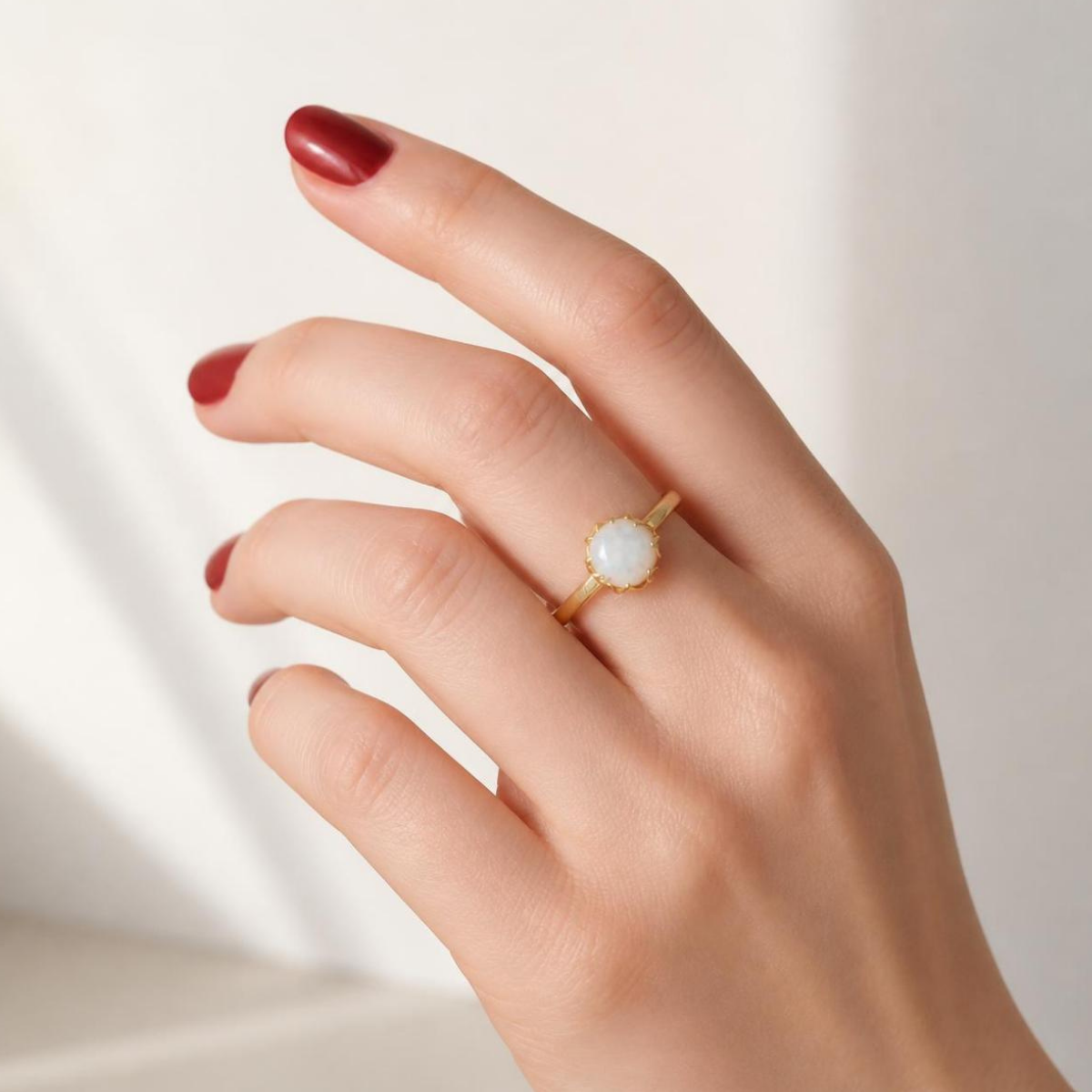 Anello regolabile in ottone e pietra naturale, gioiello artigianale - immagine 7